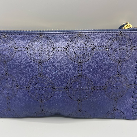 Henri Bendel Leather Gold-Tone Chain Signature Clutch - Picture 5 of 9